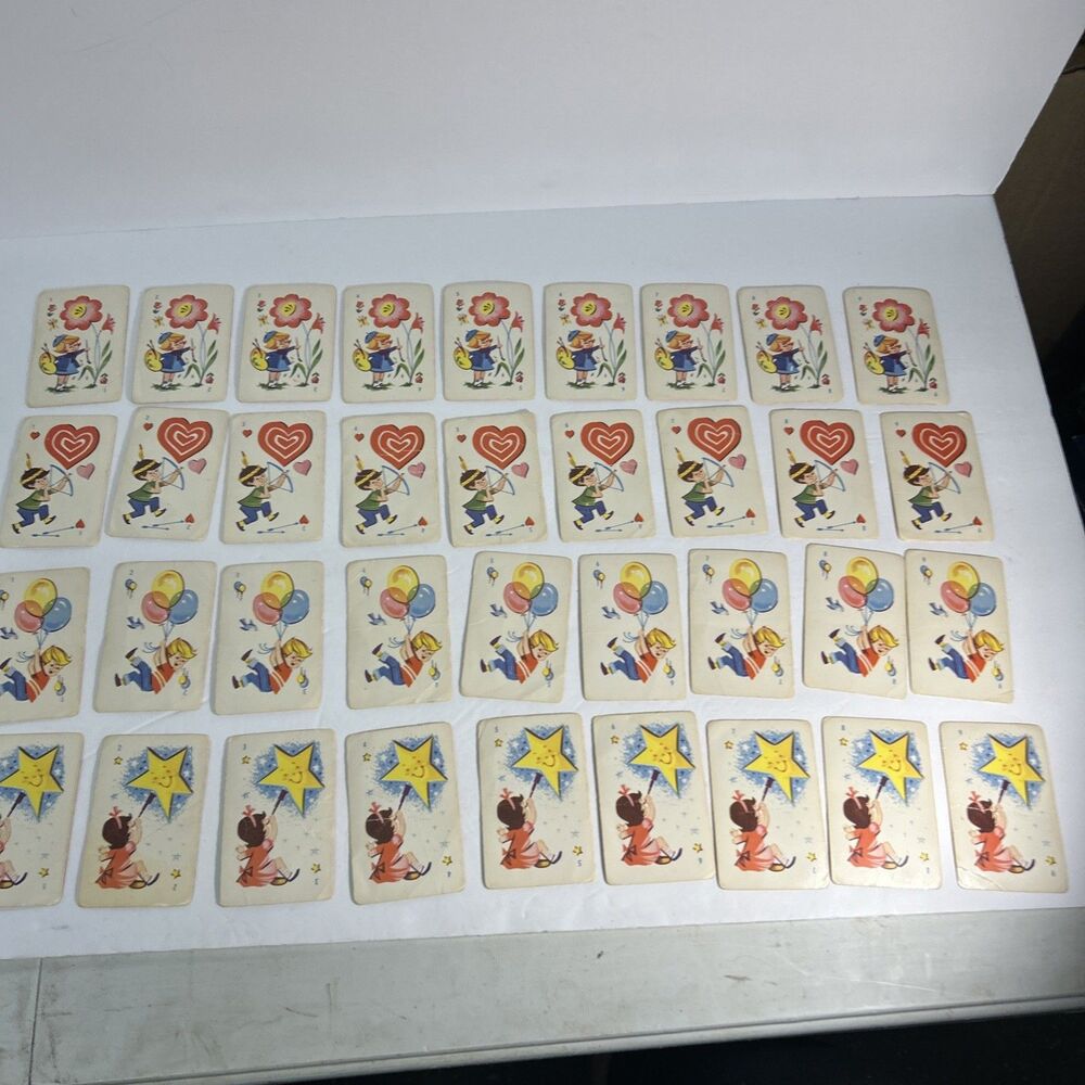 Vintage Whitman Children’s Hearts Card Game Complete No Box